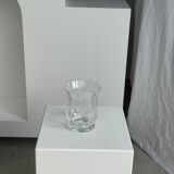 Small vintage glass vase in the shape of a stylized flower H15