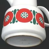 1970s melitta coffee maker (porcelain germany) retro décor, bright red and green