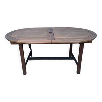 Exotic wood garden table
