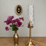 Vintage glass globe table lamp