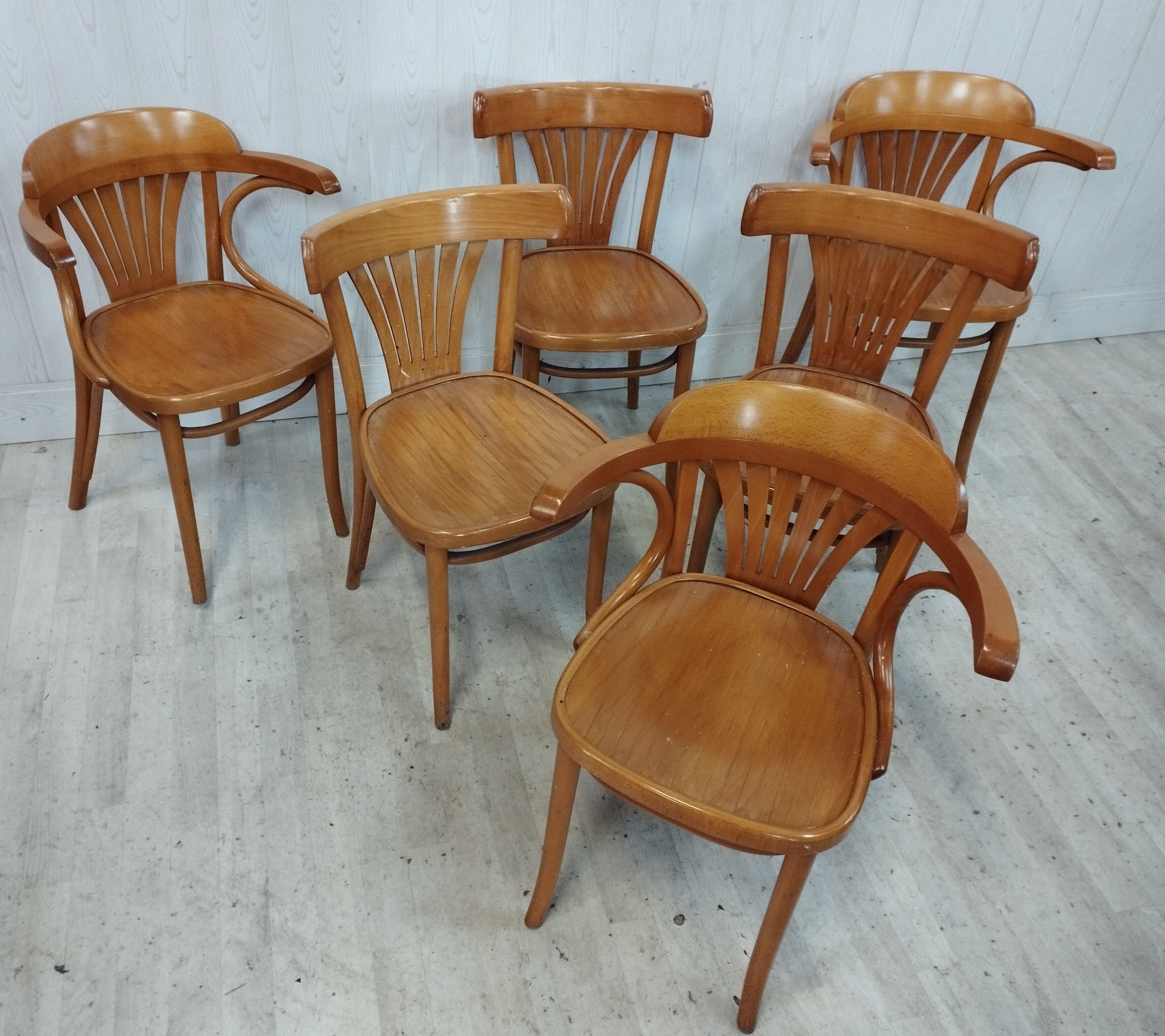 Set de 6 chaises et fauteuils bistrot