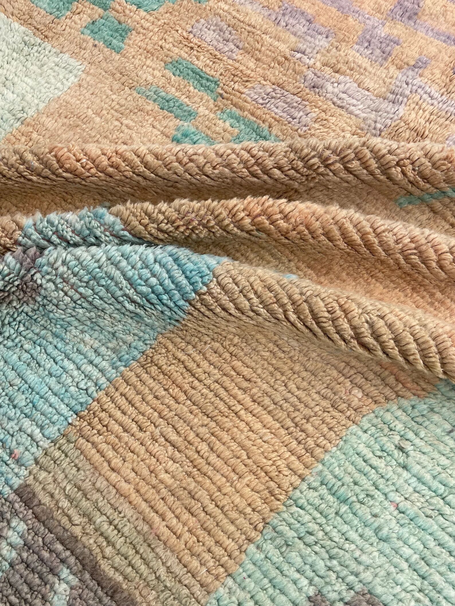 Large Moroccan Berber Boujad Authentic Wool Rug