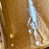 Bouteille / bouillotte en grès émaillé marron