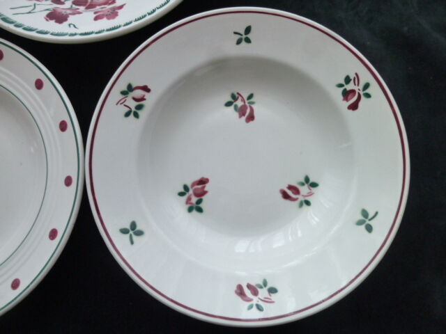 Set of 3 mismatched hollow plates Badonviller
