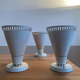 Suite of 3 wall lamps, vintage, white lacquered metal, lita 1970 france