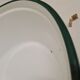 Yellow enamelled sheet metal basin
