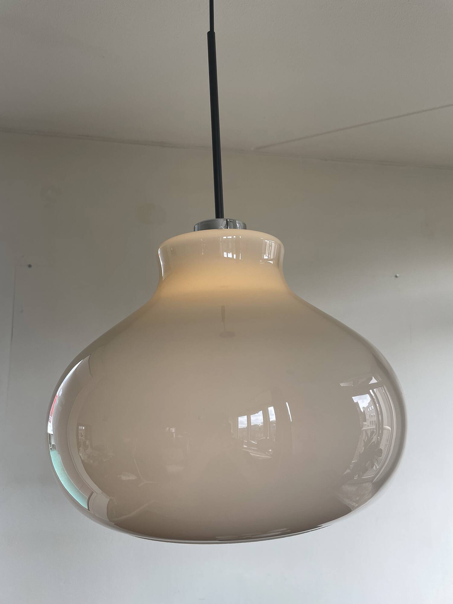 Glass, gray pendant lamp