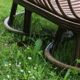 Banquette en rotin deux places, vintage
