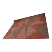 Tapis / moquette géométrique abstrait en bouclé XL des années 1950