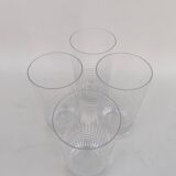 4 verres en cristal de baccarat, modèle Nancy.