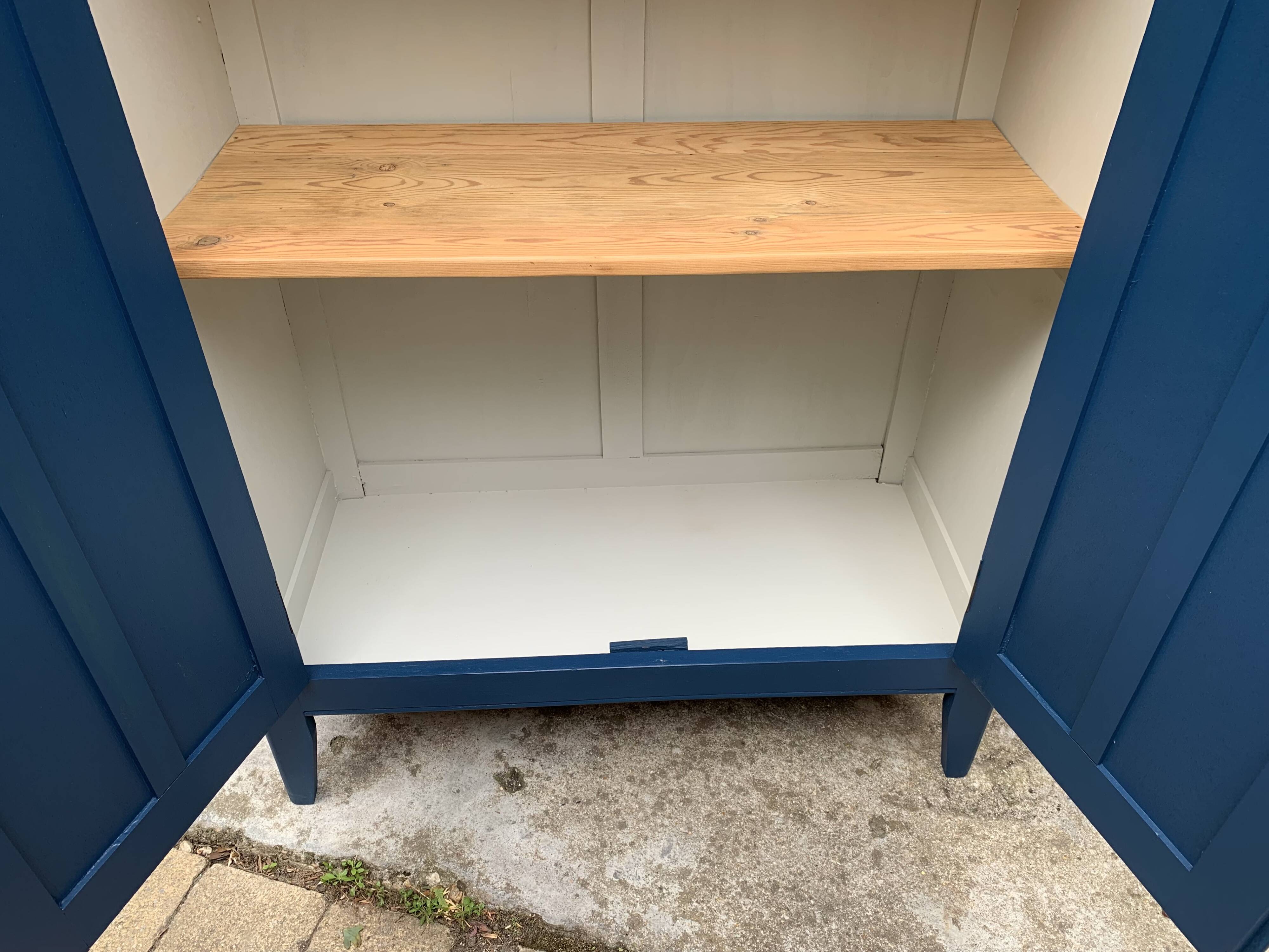 1940s Parisian blue paneled wardrobe