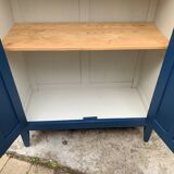 1940s Parisian blue paneled wardrobe