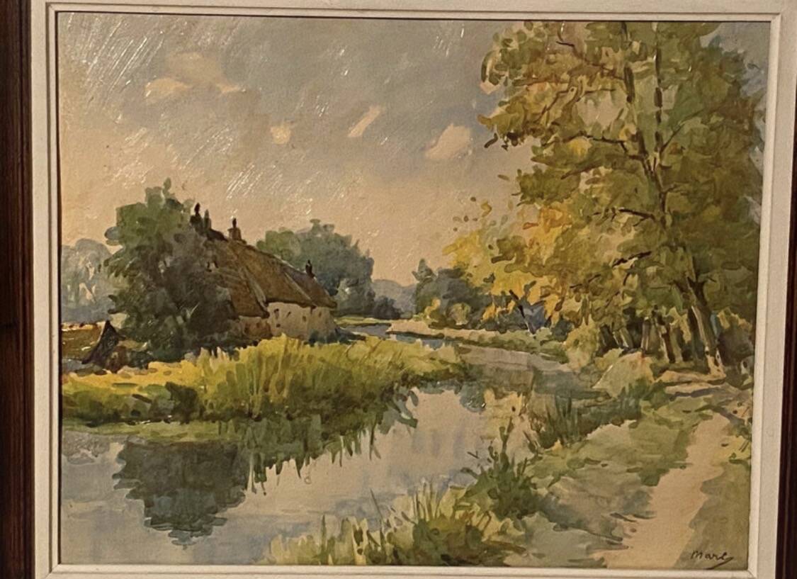 Landscape signed Nicolas Markovitch, oil on canvas 59 x 49 cm
