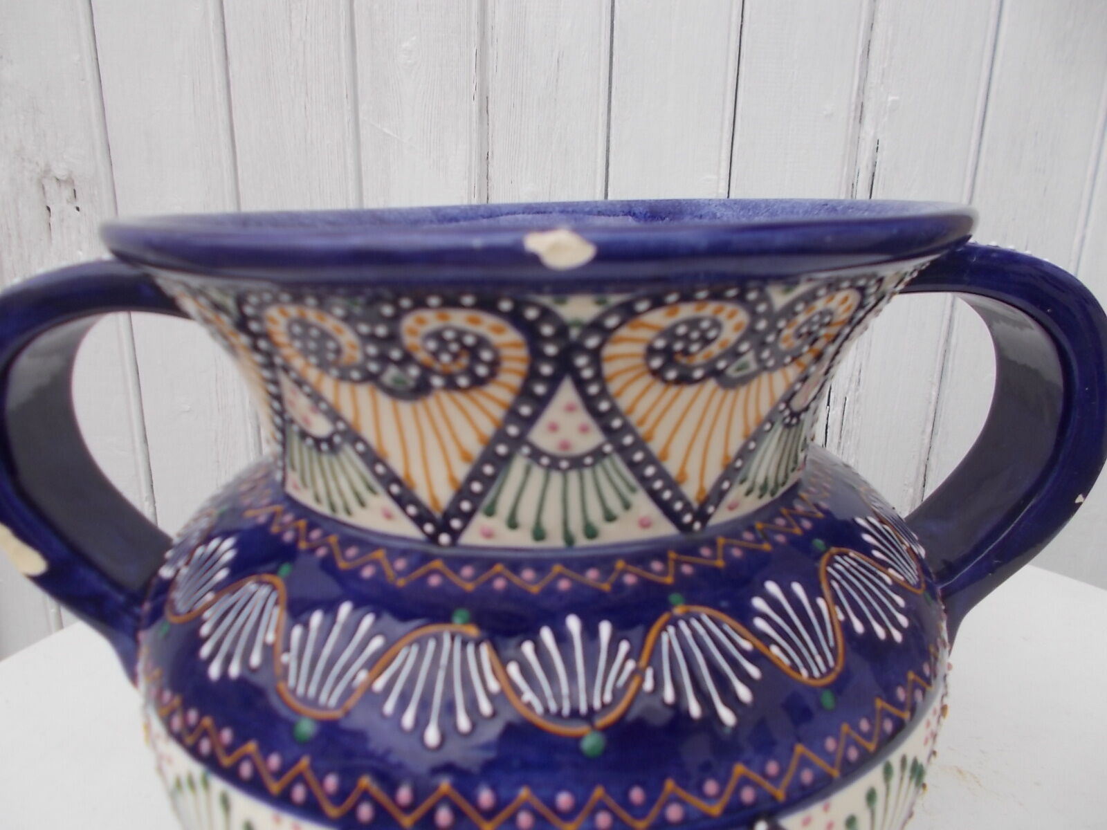 Quimper Henriot faience vase