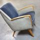 Bi color armchair of the 59/60