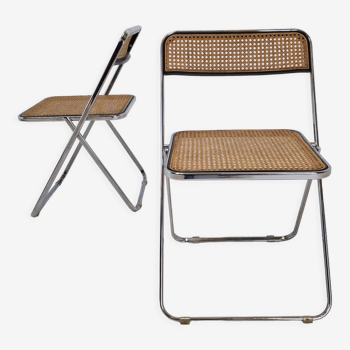 Italian pair of "Elios" folding chairs by Colle d'Elsa, 1980's