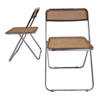 Italian pair of "Elios" folding chairs by Colle d'Elsa, 1980's