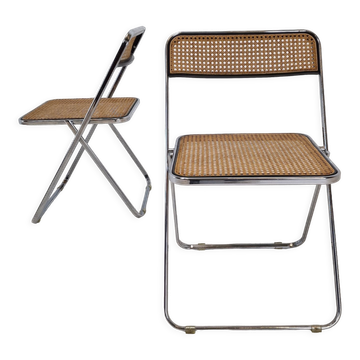 Italian pair of "Elios" folding chairs by Colle d'Elsa, 1980's