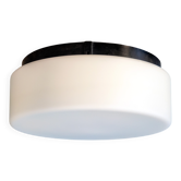 Large plafonnier moderniste année 60, verrerie de Vianne , neuf
