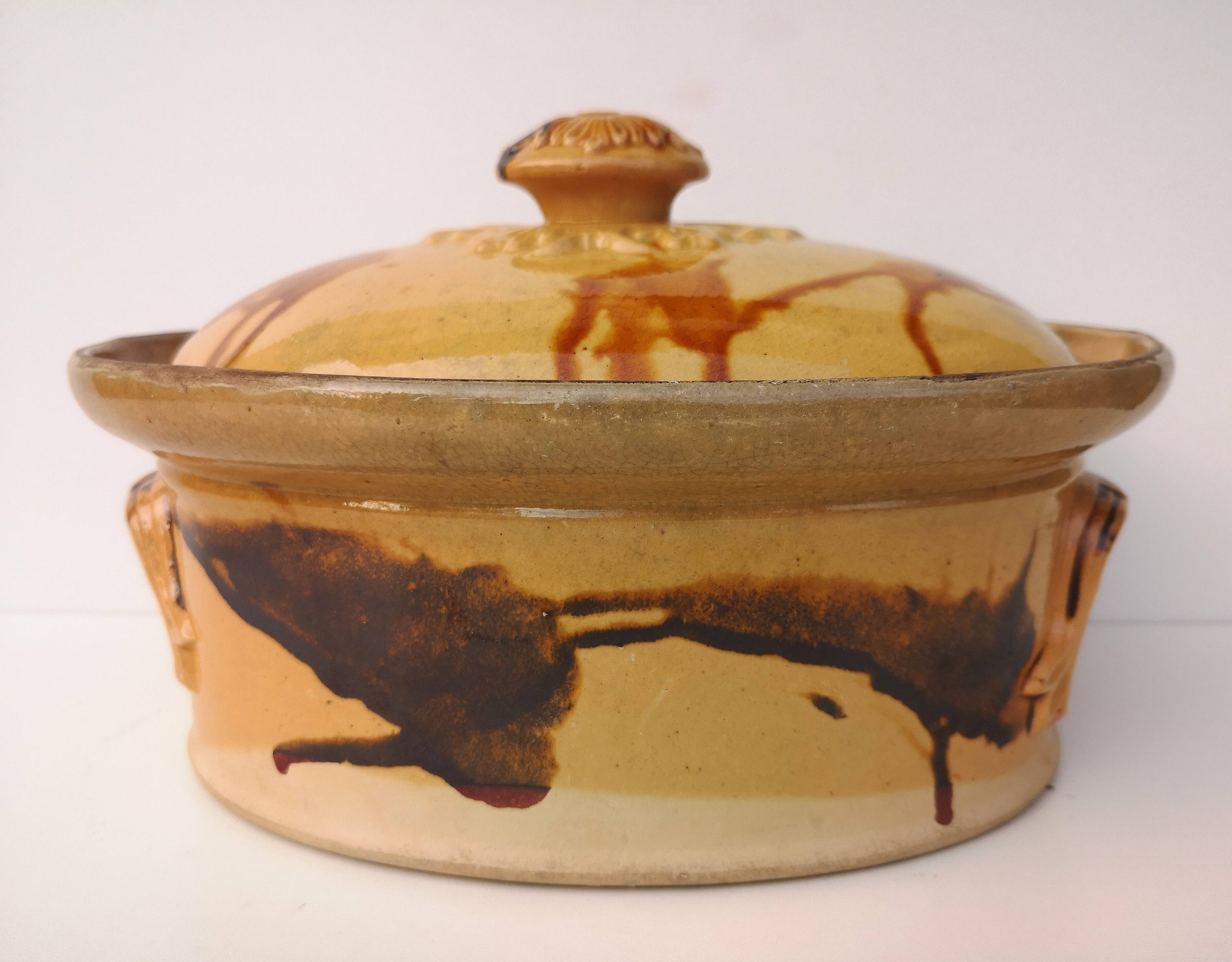 Old glazed terracotta terrine