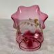 Pink glass lampshade for floor lamp