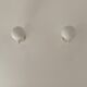 Pair of vintage metal and opaline wall lights, France, 1980.