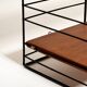 Scandinavian Freestanding Teak and Metal Bookcase, 1960s