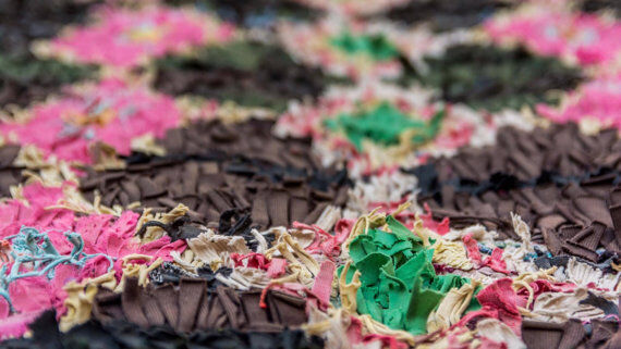 Boucherouite, 155 x 92 authentic hand made wool rug