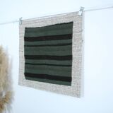 Green & Black Vintage Kilim Rug, 86x86Cm
