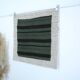 Tapis Kilim vintage vert et noir, 86x86 cm