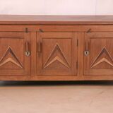 Antique Art Deco low sideboard in Burmese teak