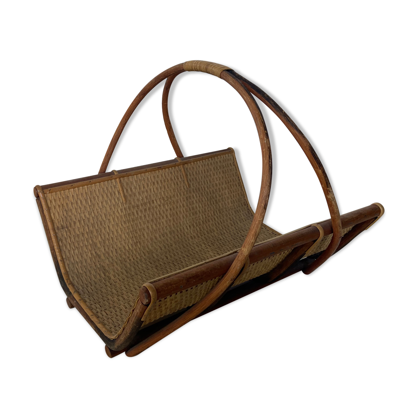 Rattan log basket