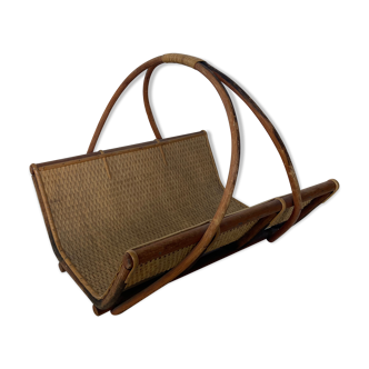Rattan log basket