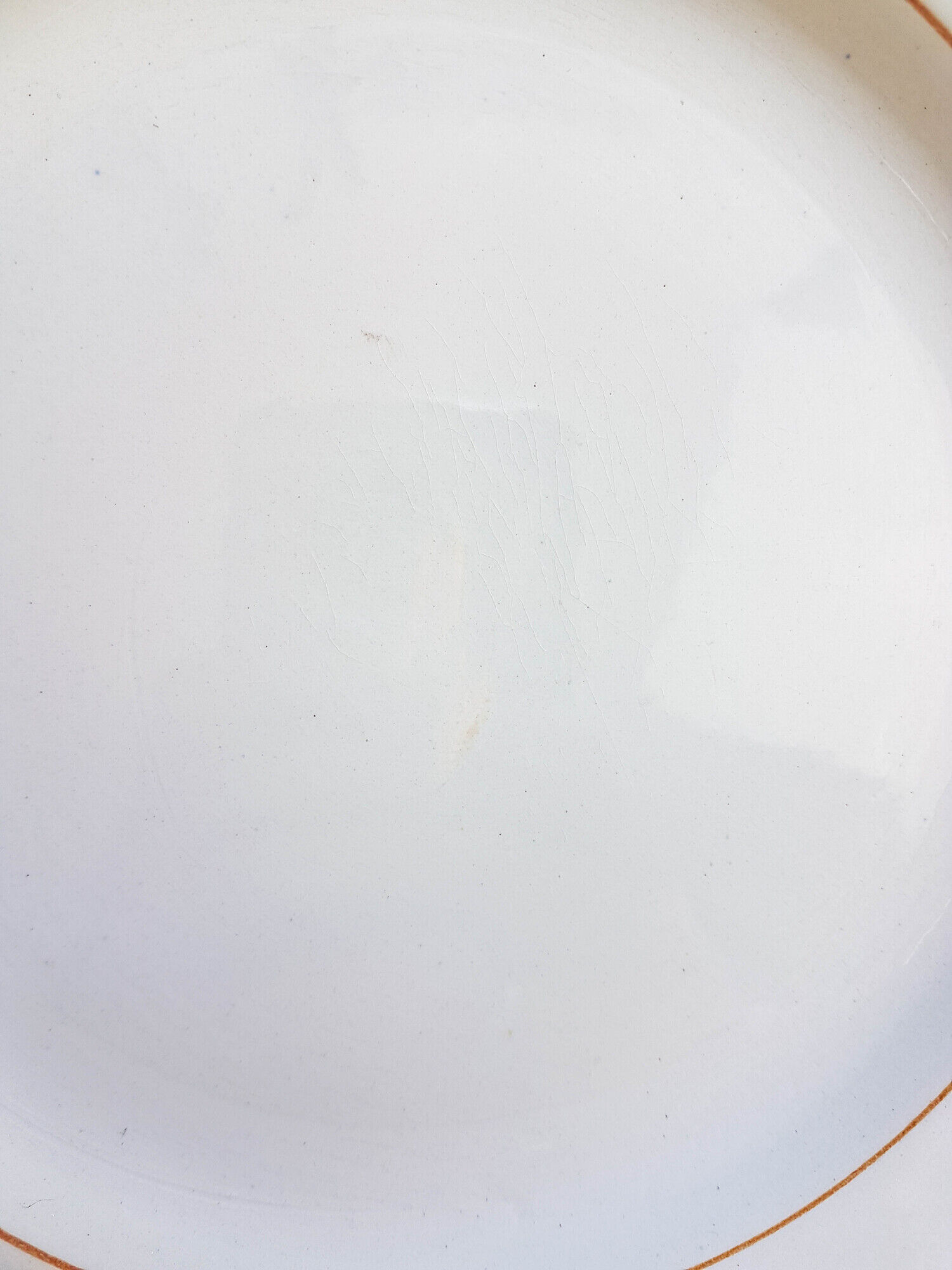 Set of 6 flat plates Saint Amand Blue white red Iron Earth