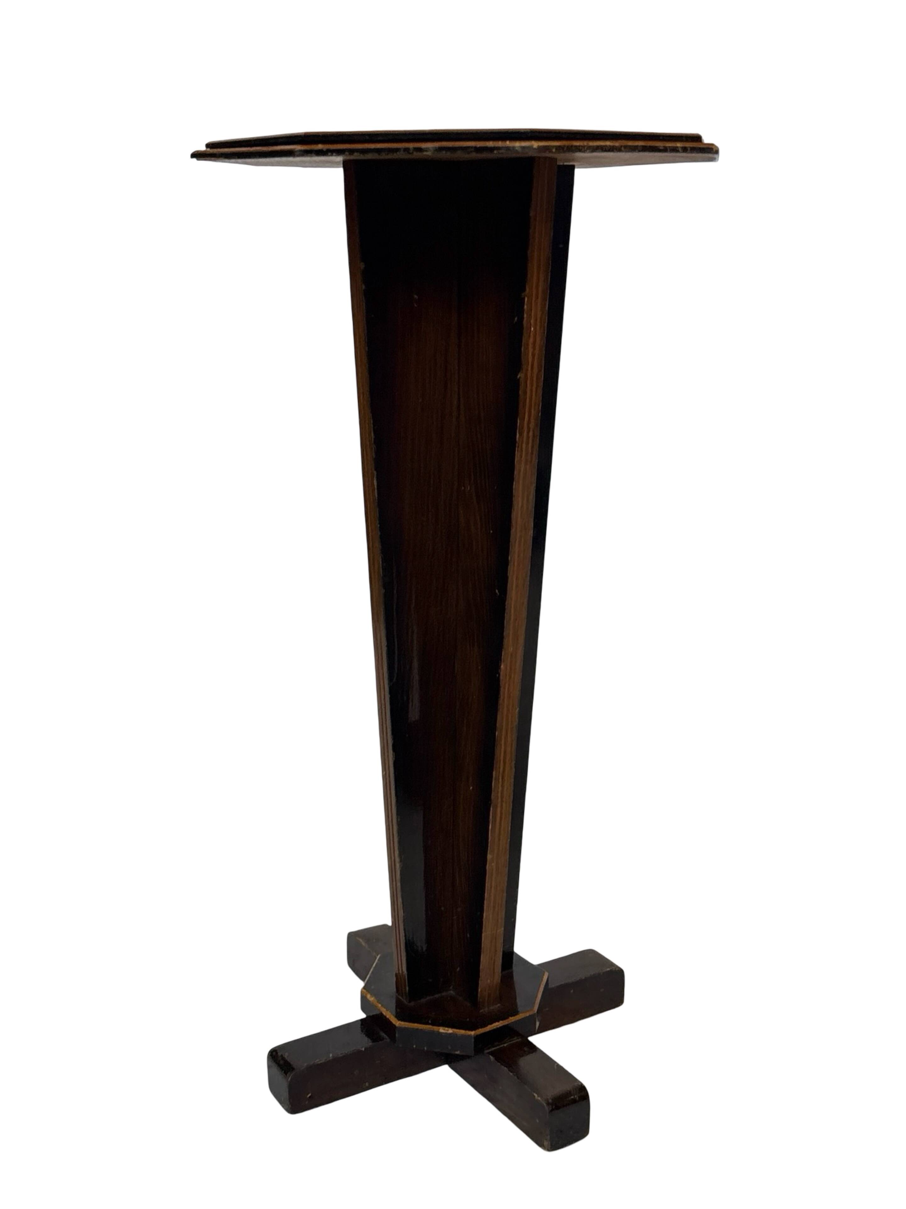 Art Deco side table plant table set of two design oak