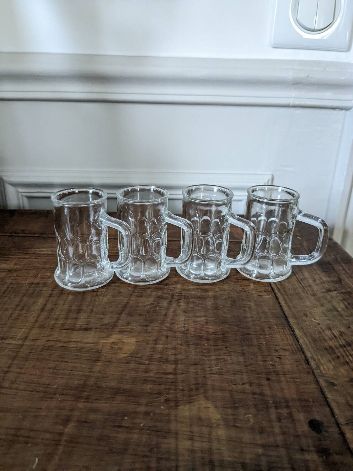 Mug-shaped liqueur glasses
