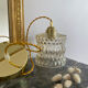 Vintage amber glass suspension globe