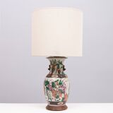 Lampe de table en faïence de Nankin Chine années 1890