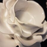 Duo de bougeoirs en céramique blanche