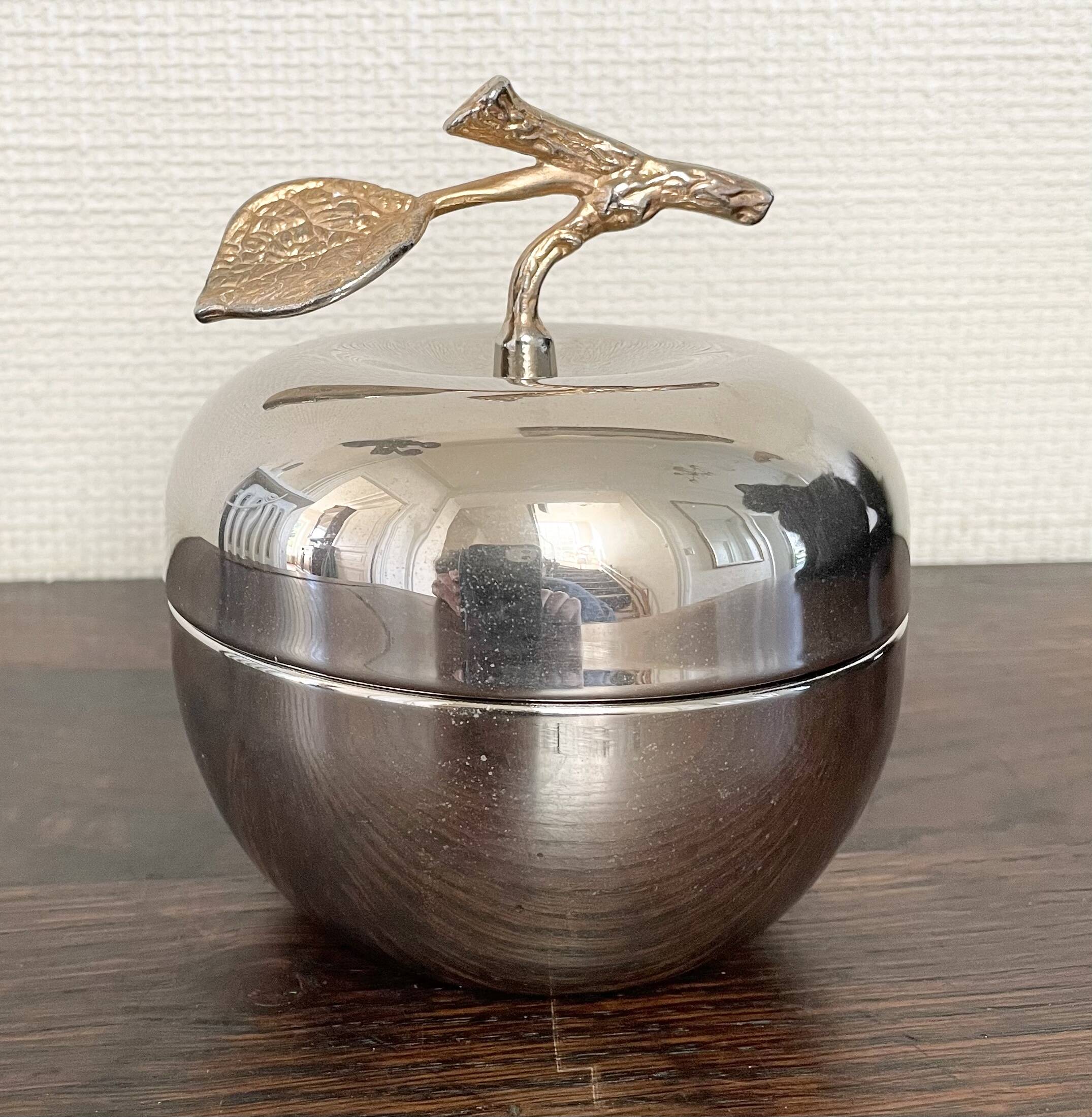 Silver metal apple box