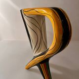 vase tripode vintage signé Vallauris