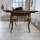 Farm table cherry wood with curved legs, 19th century.
