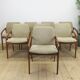 Set of 8 model 23 chairs in teak by Henning Kjærnulf for Korup Stolefabrik, Denmark 1960.