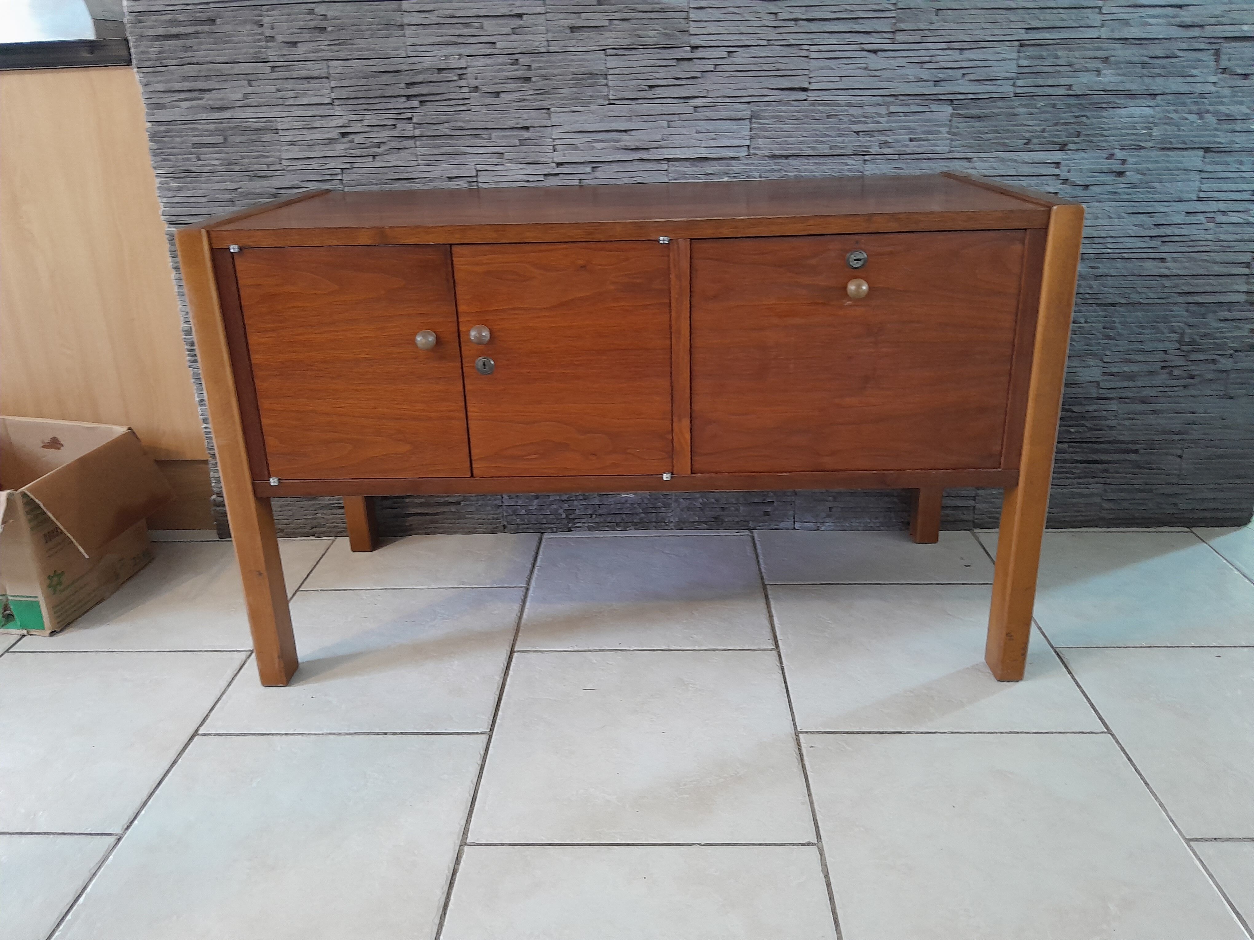 Scandinavian teak sideboard file storage unit