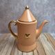Vintage teapot Artichoke I.c.b. France peach pink and gilding