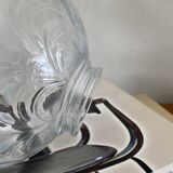 Old transparent glass globe for wall lamp chandelier.