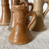 Stoneware candle holders x5