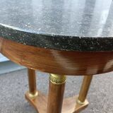 Gueridon side table empire style marble top