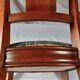 2 varnished solid wood chairs with "ethnic" padding