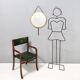 Vintage round wall mirror mod. "vipera" by corrado corradi dell'acqua, italy